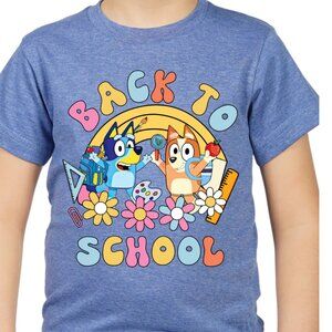 Bluey Back to school Graphic T-shirt for Little Kids Kinder to Fifth grade
